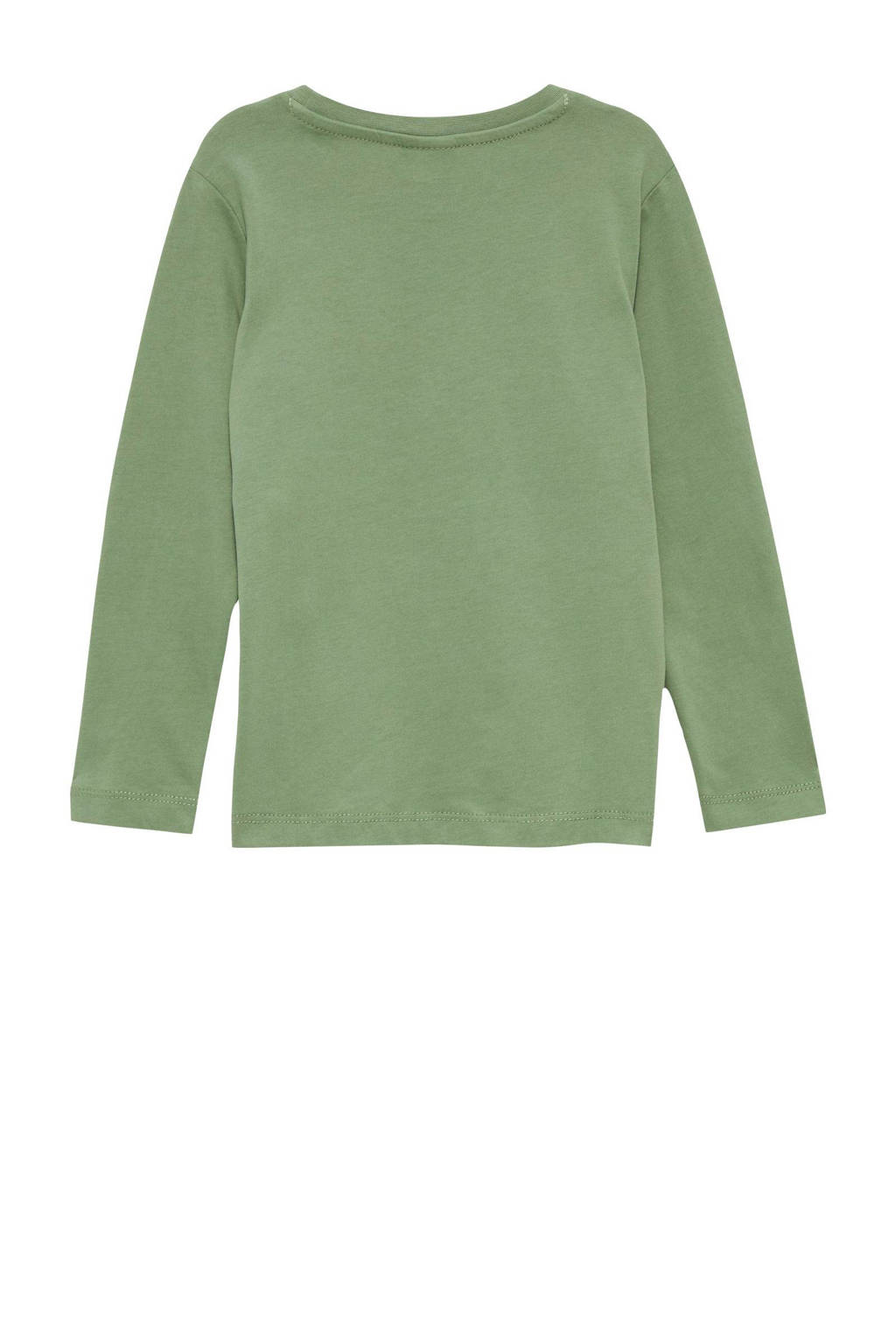 s.Oliver longsleeve met printopdruk groen