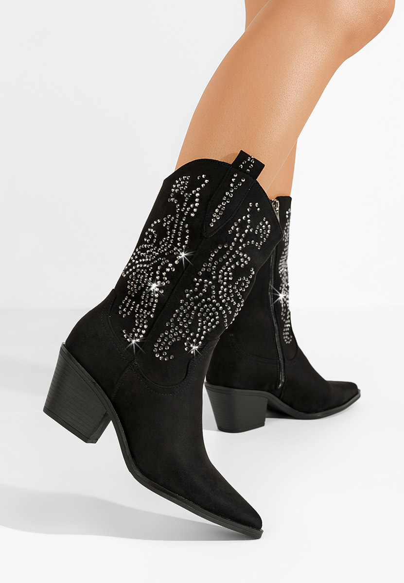 Bottes cowboy femme noires Avice