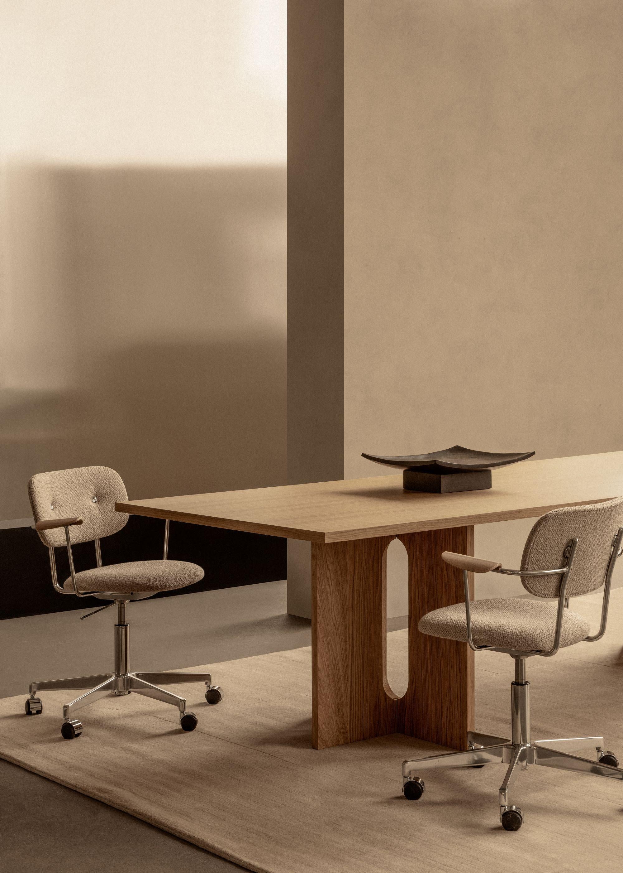 Audo Copenhagen Co Task bureaustoel Re-wool 0198 zwart eiken|zwart