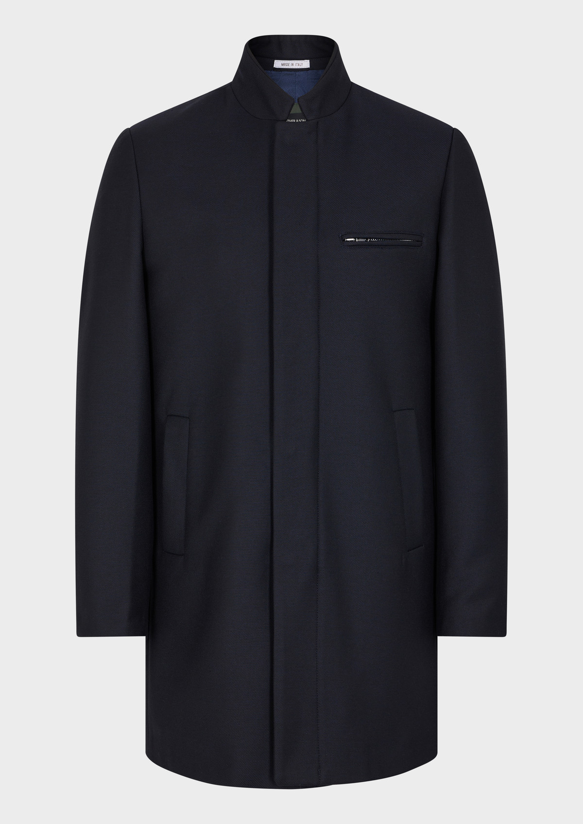 Manteau uni bleu marine