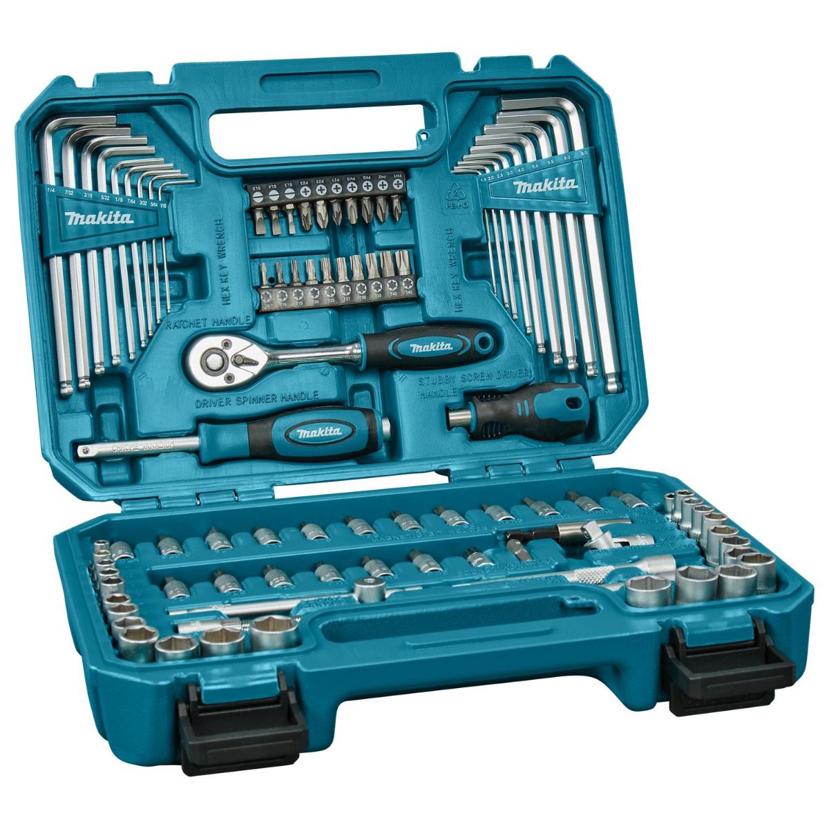 Makita E-15752 Handgereedschapset 91-delig - metrisch en imperiaal