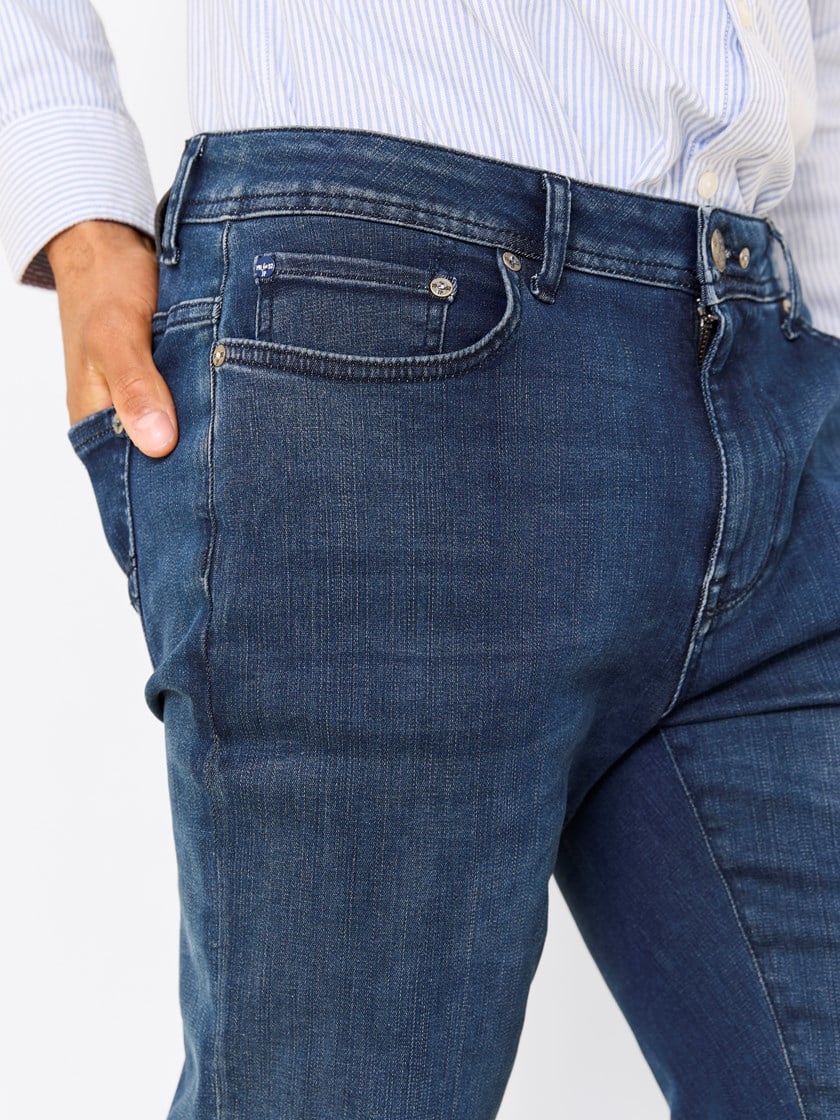 Alain Deep Blue Hyper Stretch Jeans Light Stonewash   Us
