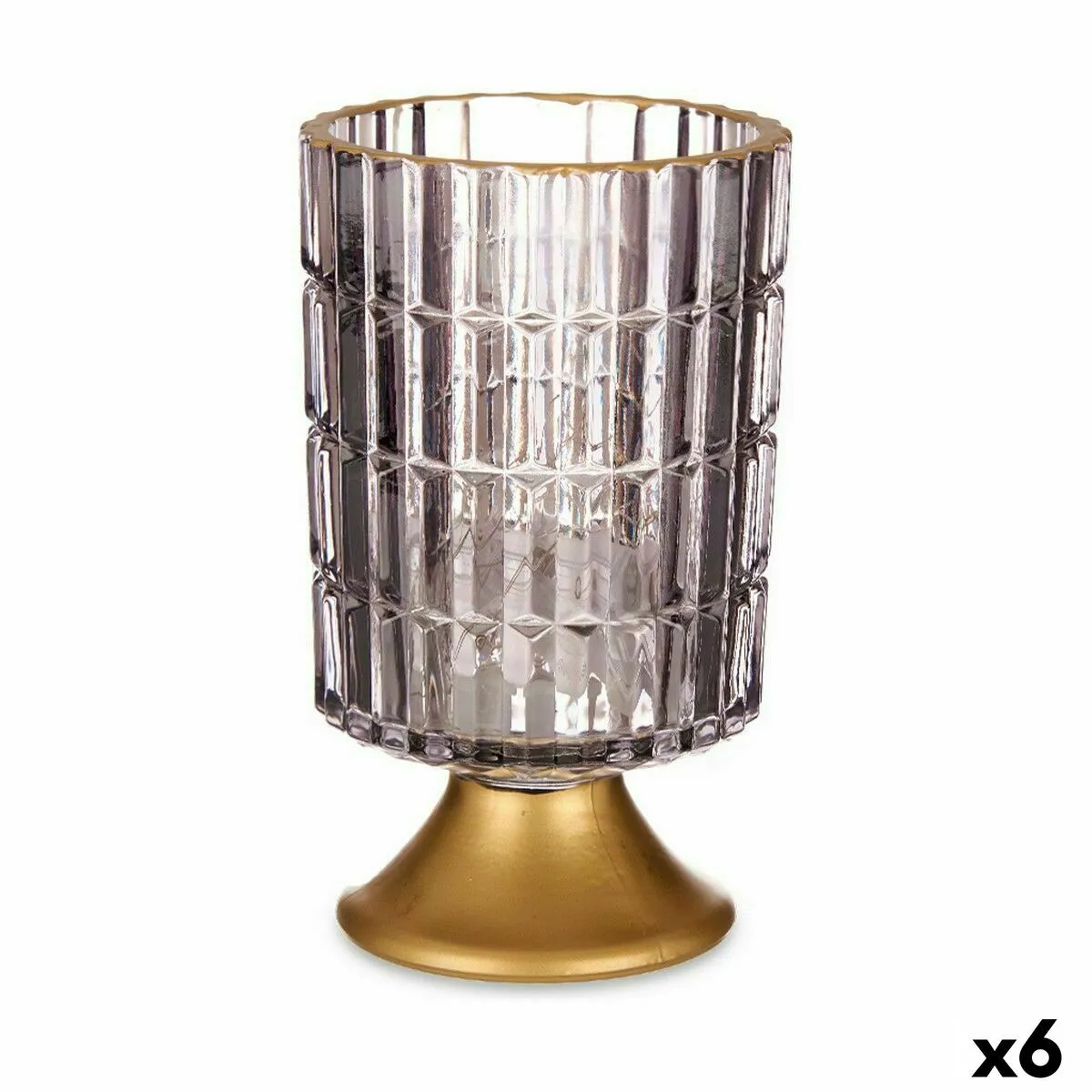 Gift Decor Lanterne LED gris doré