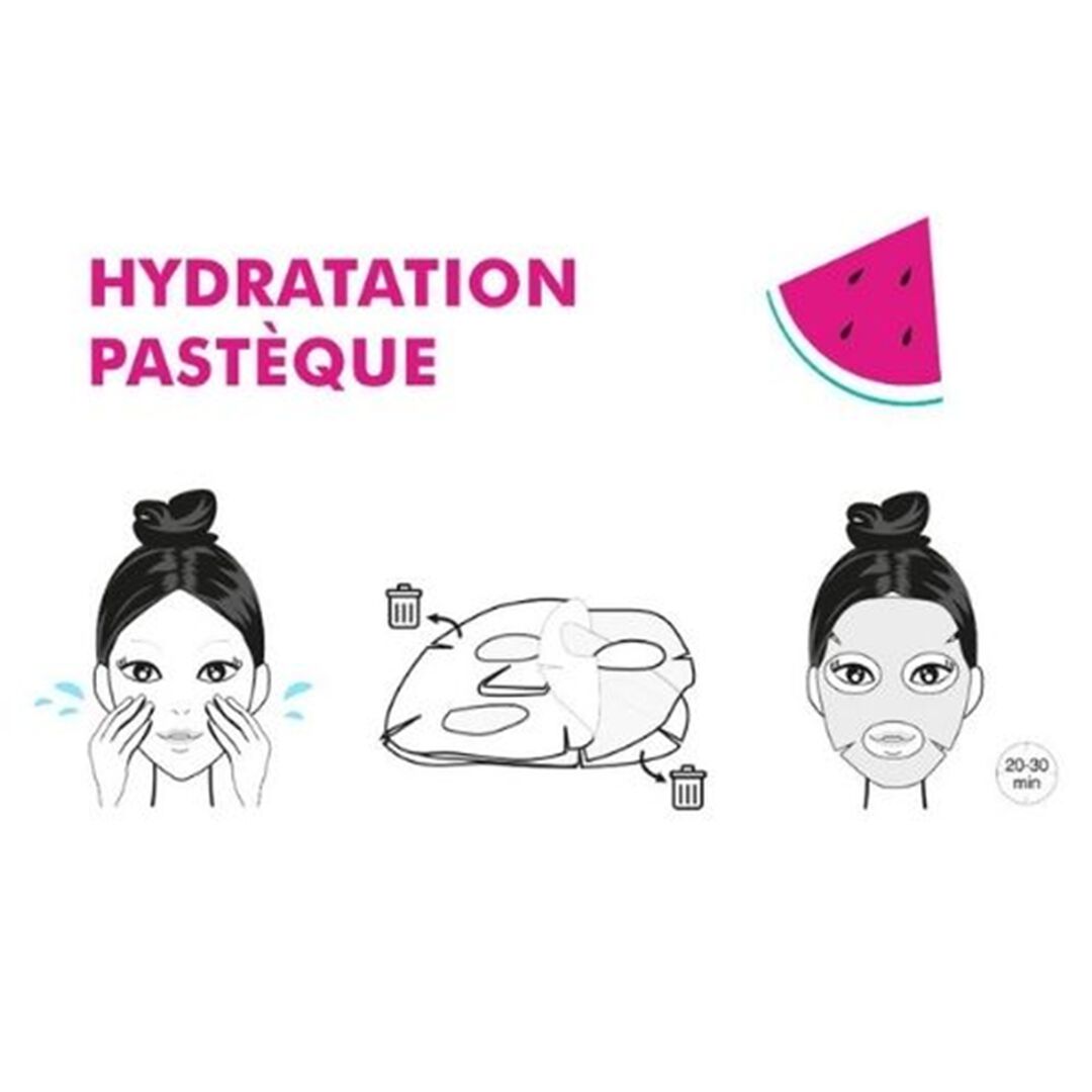 INUWET  Face Mask Moisturizing Watermelon - 1un