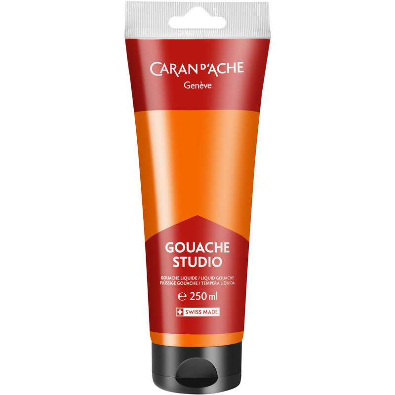 Caran d'Ache Deckfarbe Gouache Studio, 250 ml, orange fluo, 1 Stück