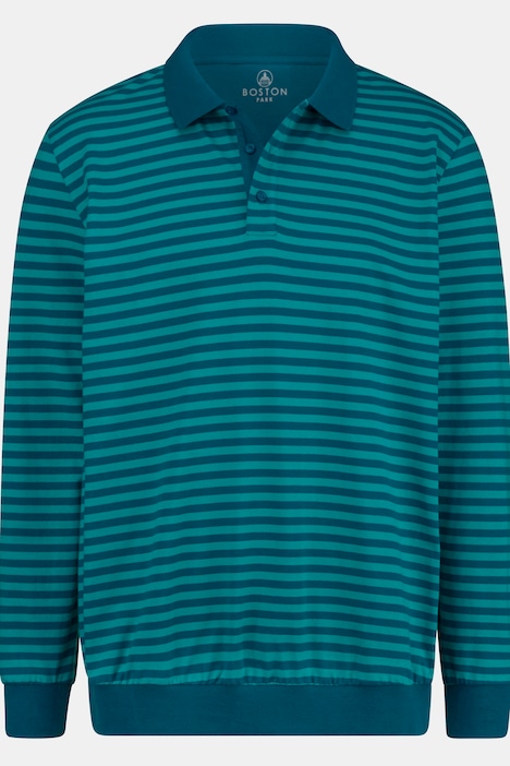 Boston Park Poloshirt, Langarm, Bauchfit, Ringel, bis 80/82