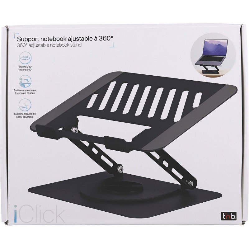 Support notebook ajustable à 360° TnB