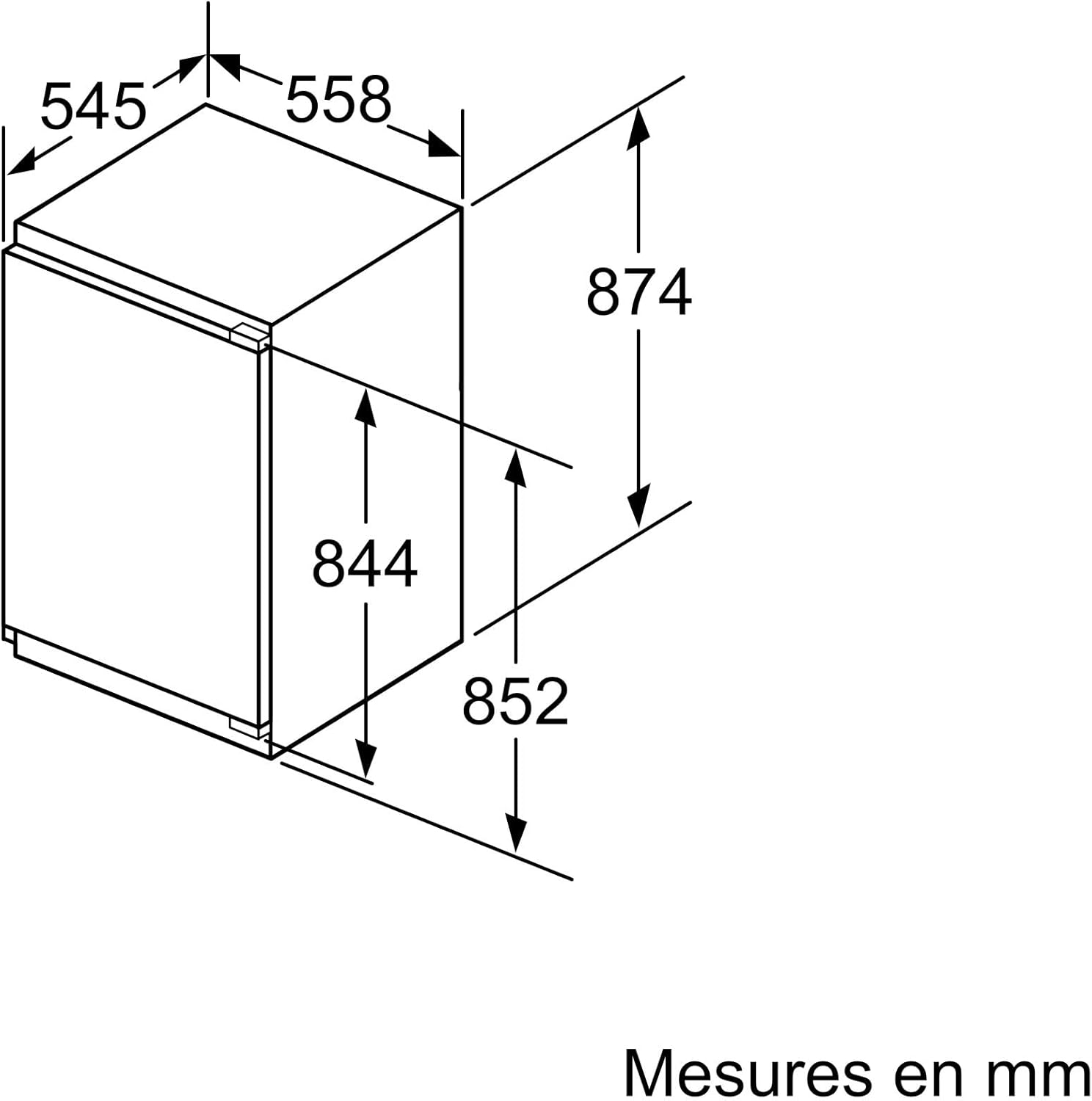Bosch GIV21AFE0 Serie 6 Einbau-Gefrierschrank, 88 x 56 cm Nische, 97 L, Flachscharnier, Made in Germany, LowFrost seltener abtauen, BigBox Platz für großes Gefriergut
