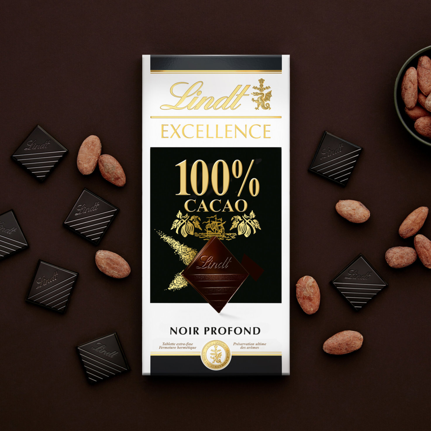 Lindt Excellence Dunkel 100% Cacao Tafel