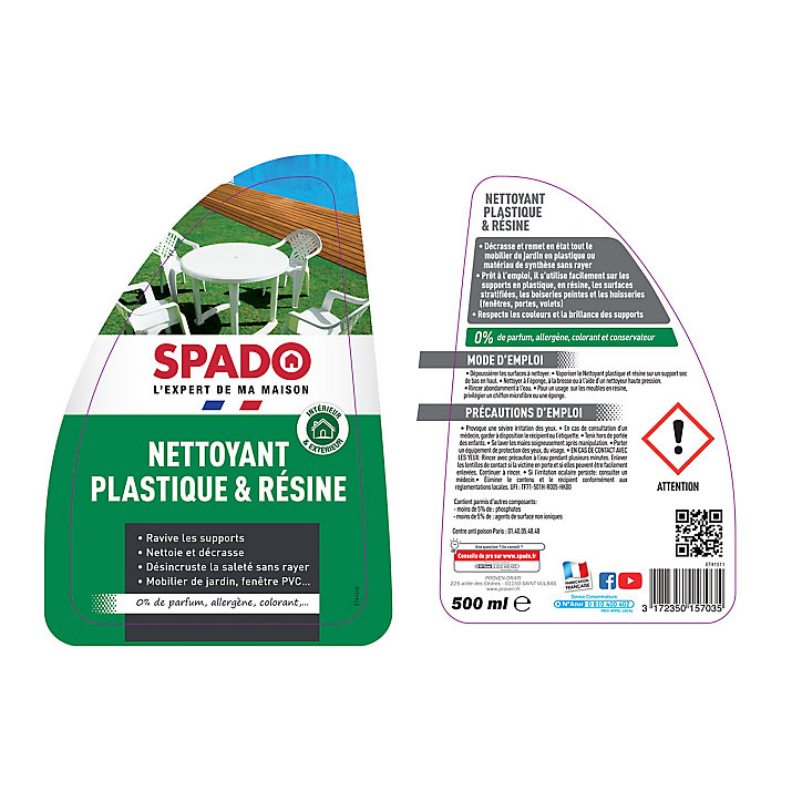 Rénovateur spécial meubles de jardin plastiques Spado 500ml