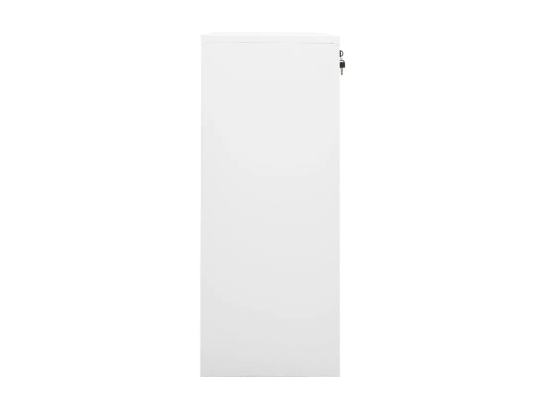 Armoire de bureau Blanc 90x40x102 Acier