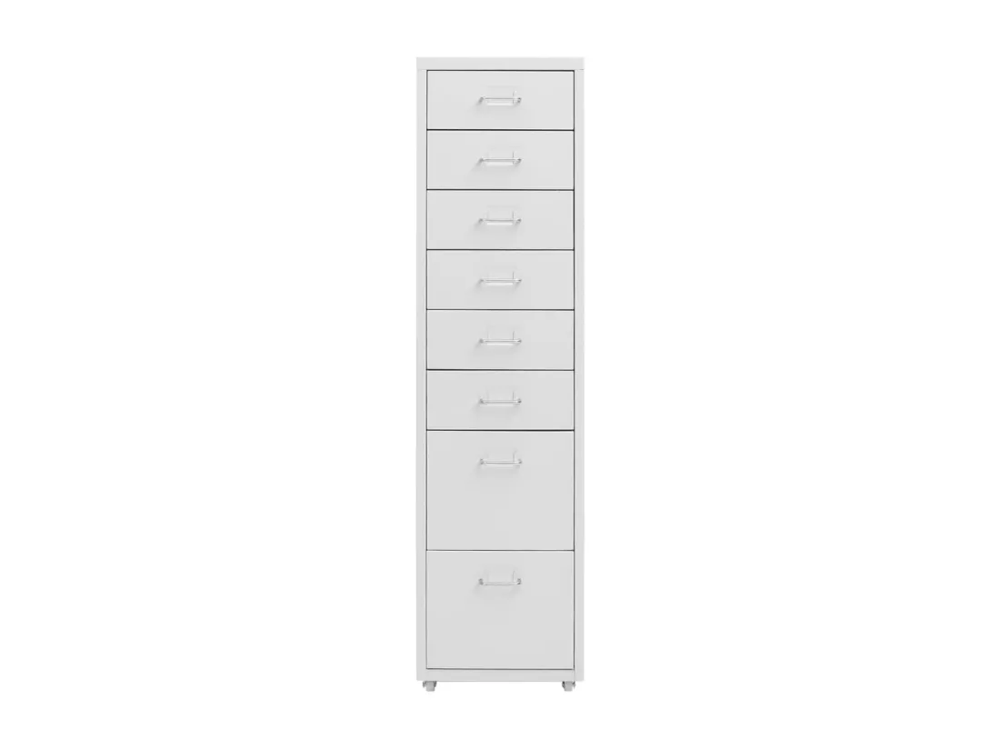 Classeur mobile Gris 28x41x109 cm Métal