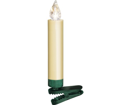 12-delige set Krinner Lumix Superlight Mini LED kaarslichtsnoer, warm wit, inclusief timerfunctie, batterij en afstandsbediening