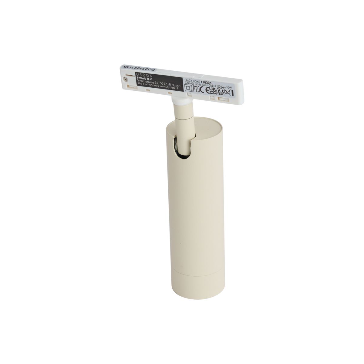 Moderne spot beige met wit voor railsysteem 1-fase GU10 35mm - Slimline Uzzy