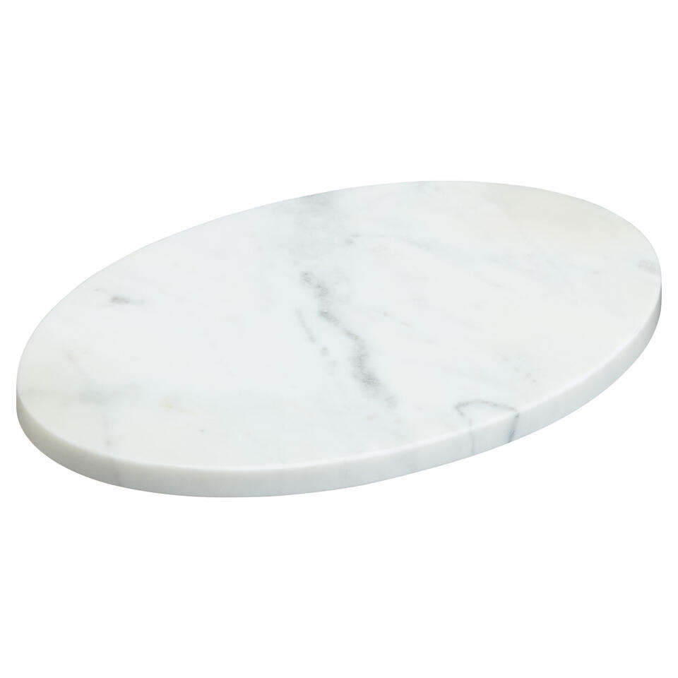 Decoratieplateau Organisch Marmer Wit - Ø30 cm