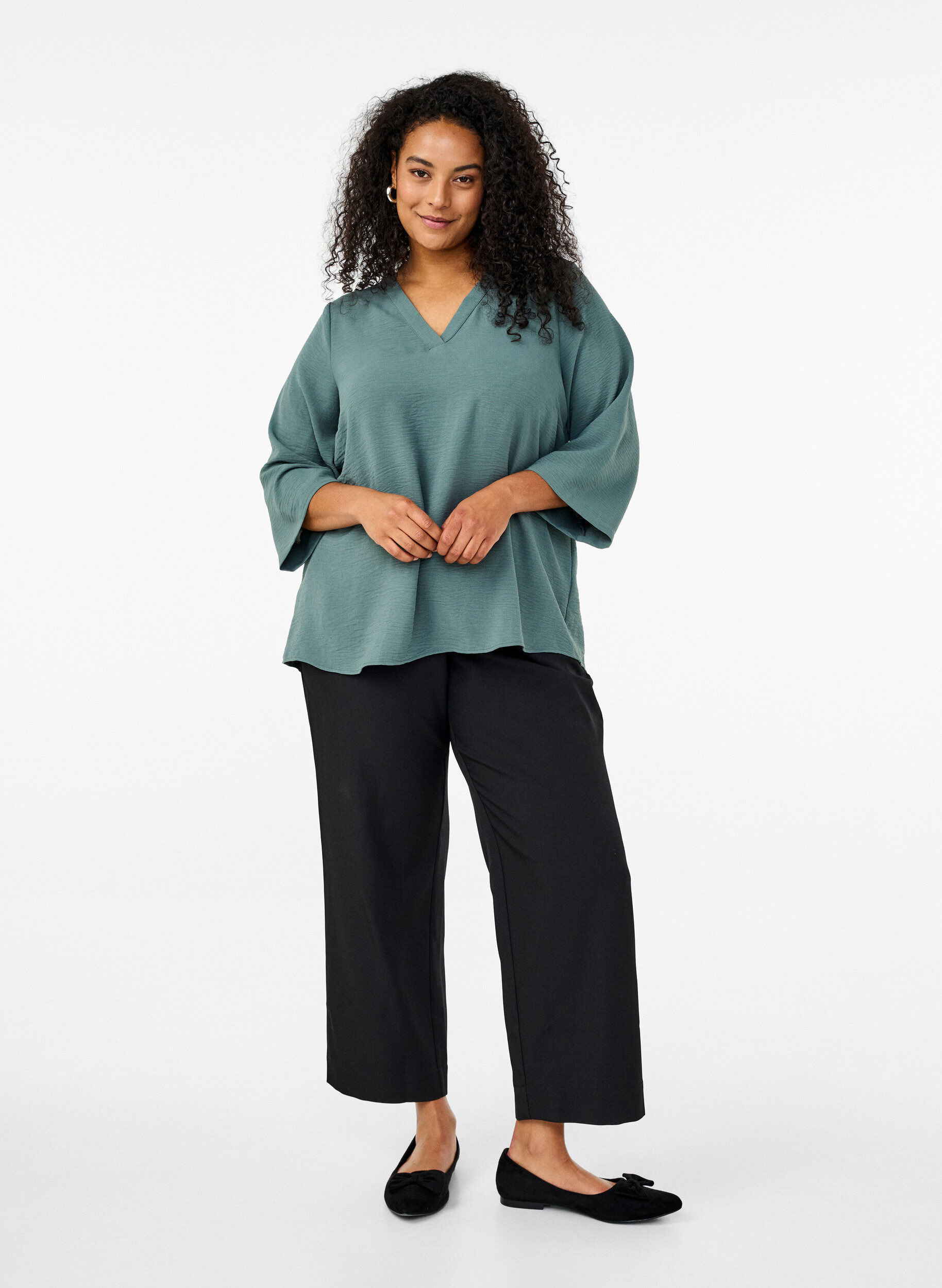 FLASH - Bluse med 3/4 ærmer