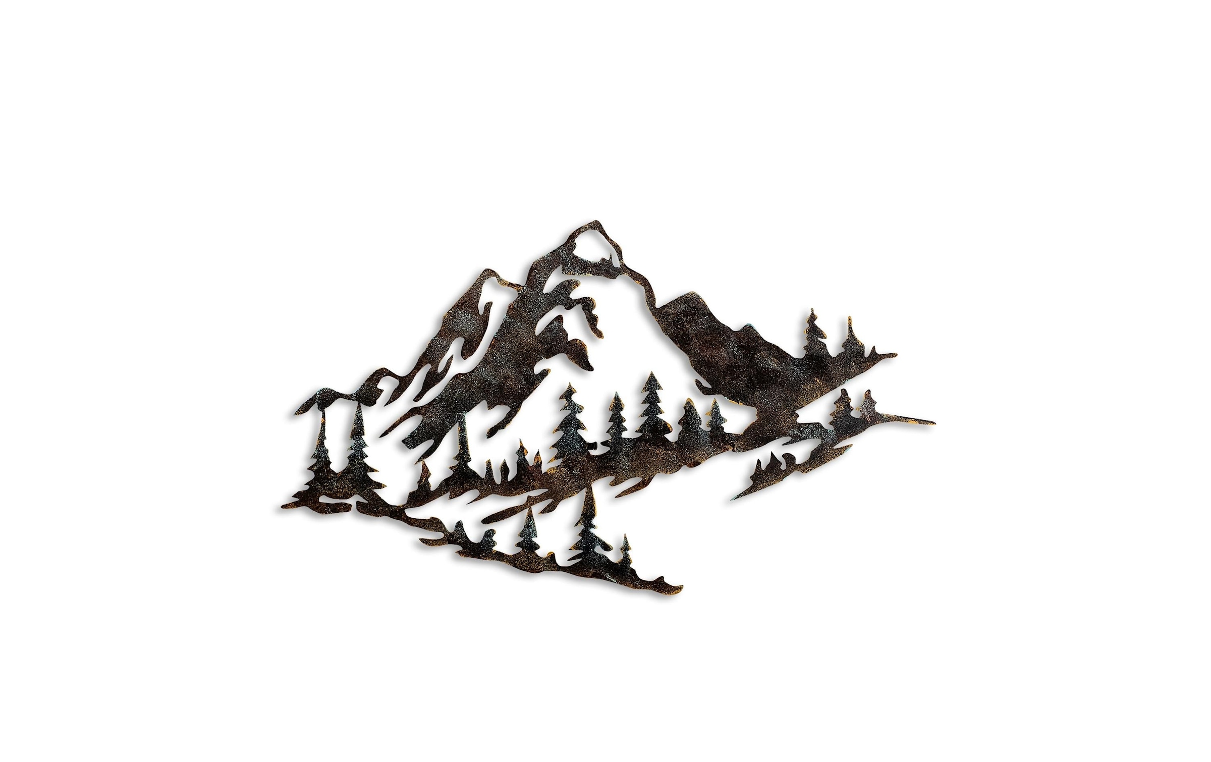 Wanddekoobjekt »Wallxpert Mountain 70 x 40 cm Metall«