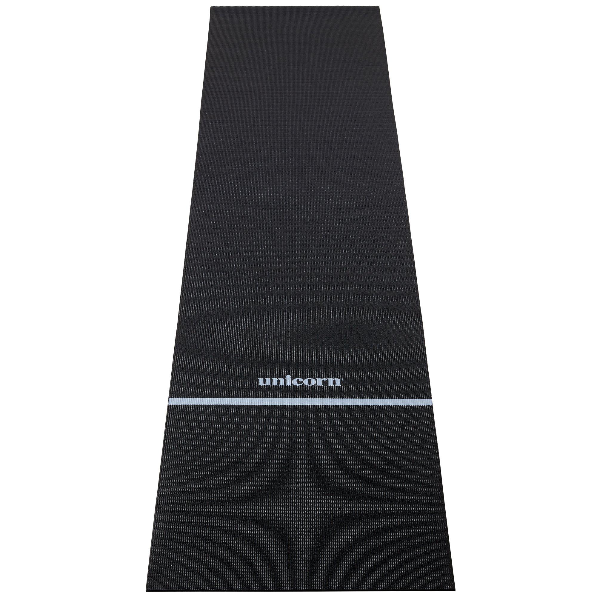 Unicorn Darts Non-Slip Black Darts Mat with White Oche Line