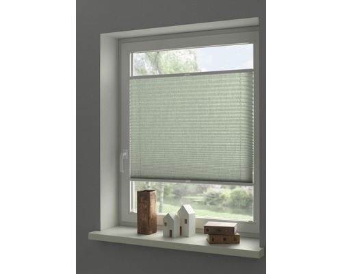 Woonkamer idee: Groen gebloemd plisségordijn voor daglicht, 40x130 cm