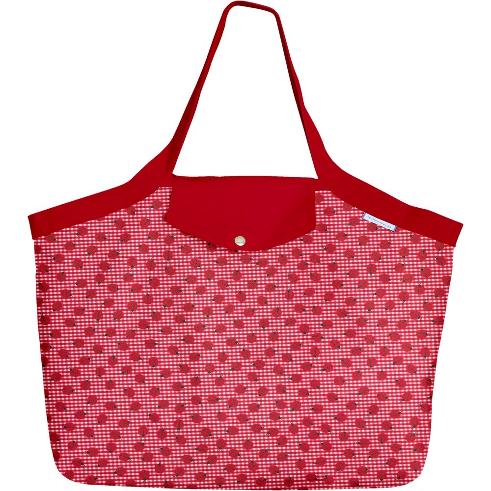 Grand Sac Cabas En Tissu Vichy Coccinelle