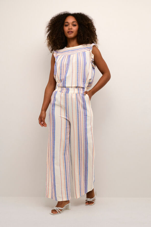 Cream CRMiva Pant Multi colour stripe