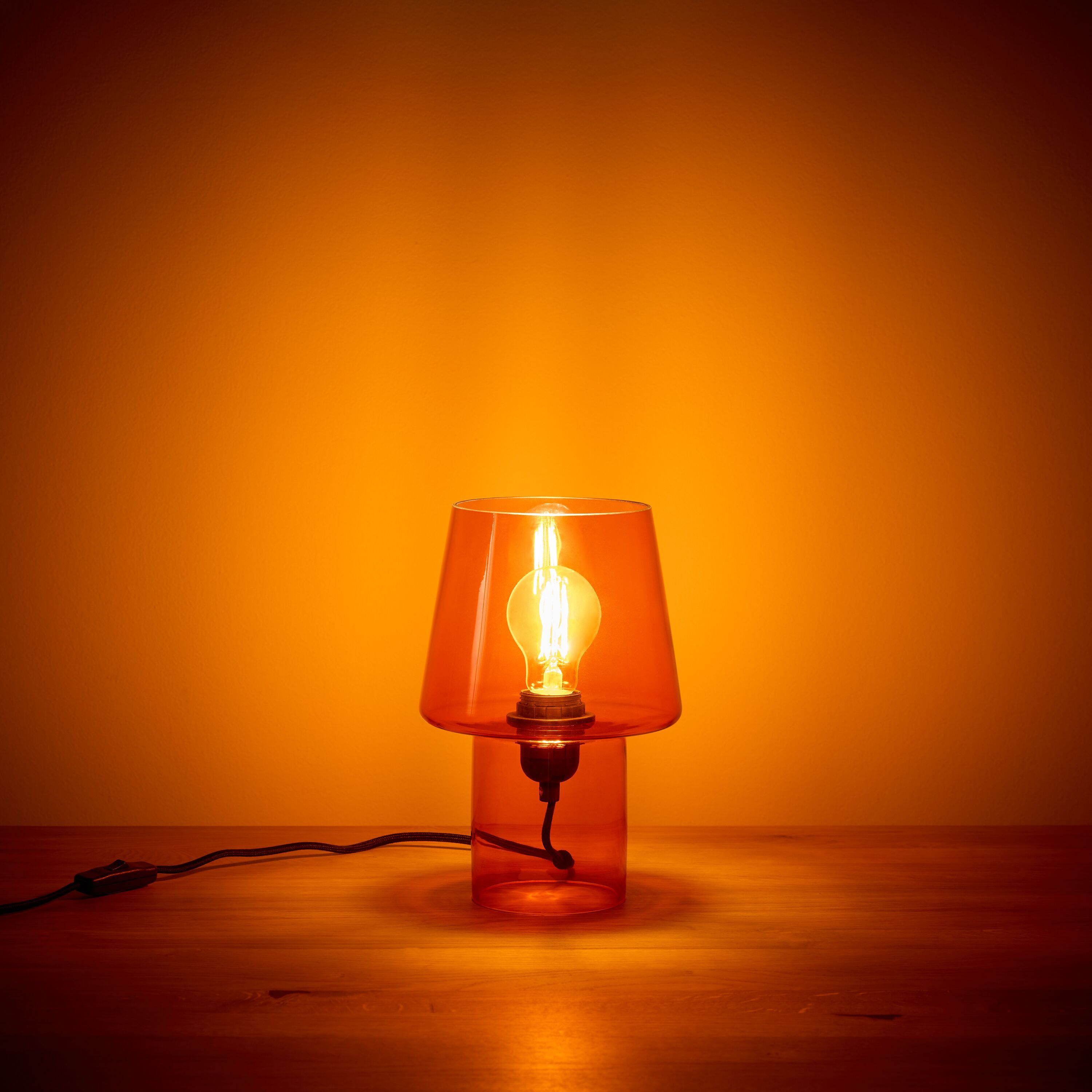 ARIANA Tischleuchte - Orange / H: 25.0 cm x D: 17.0 cm