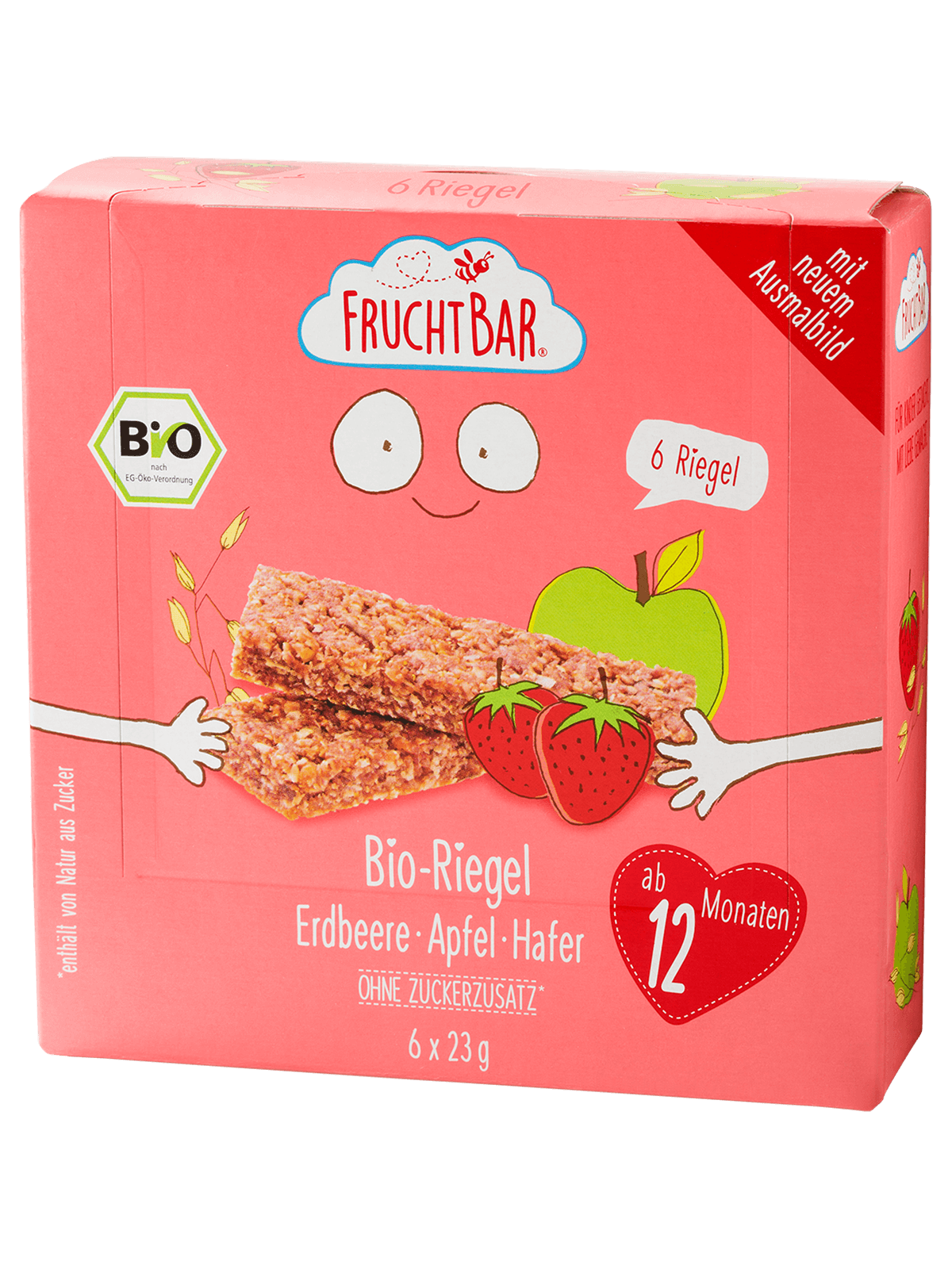 FRUCHTBAR Riegel Bio Erdbeere Apfel Hafer 23 g