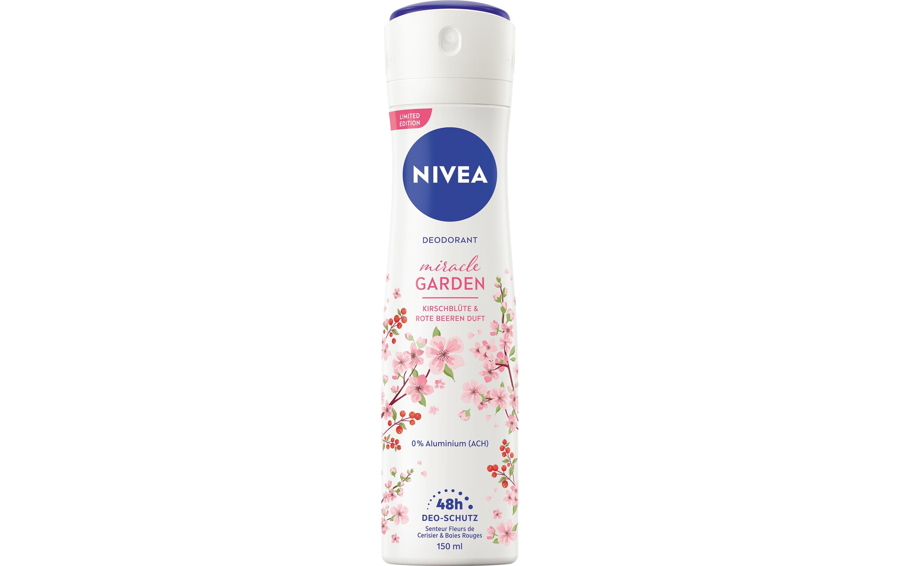 Deo Spray Miracle Garden Kirschblüte 150 mlErfrischendes Deo schützt vor unangenehmen Körpergeruch