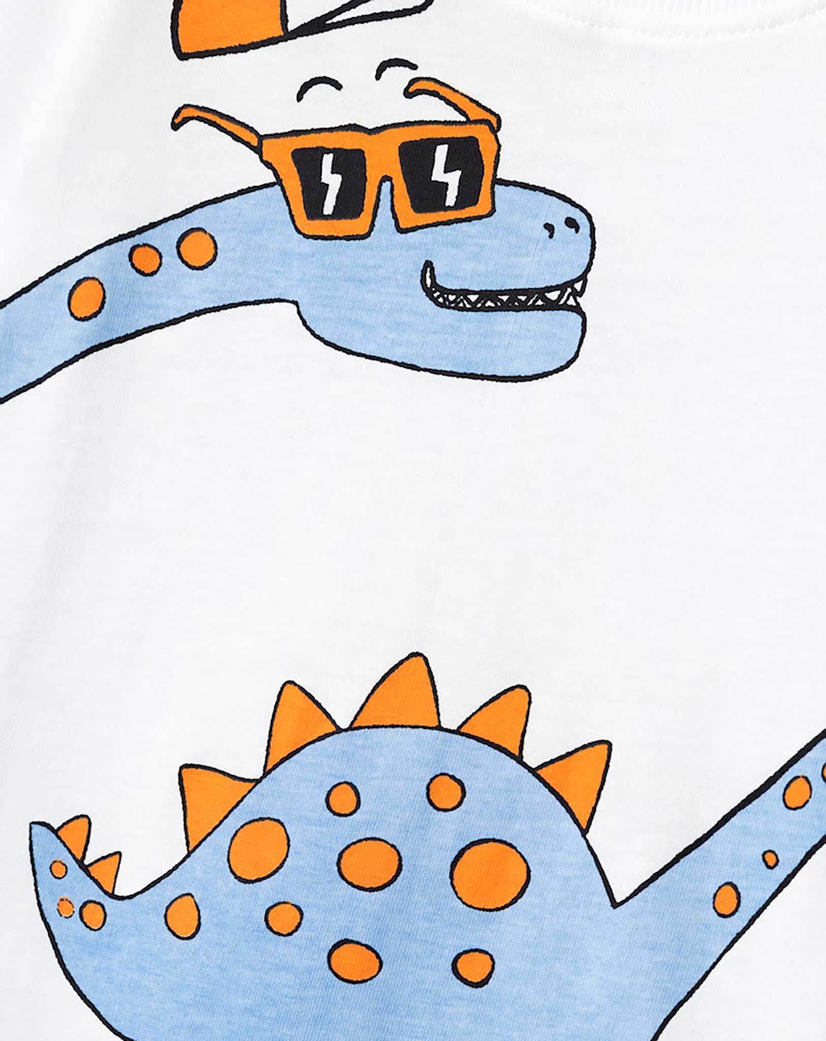 T-Shirt NMMVILASSE DINO in bright white