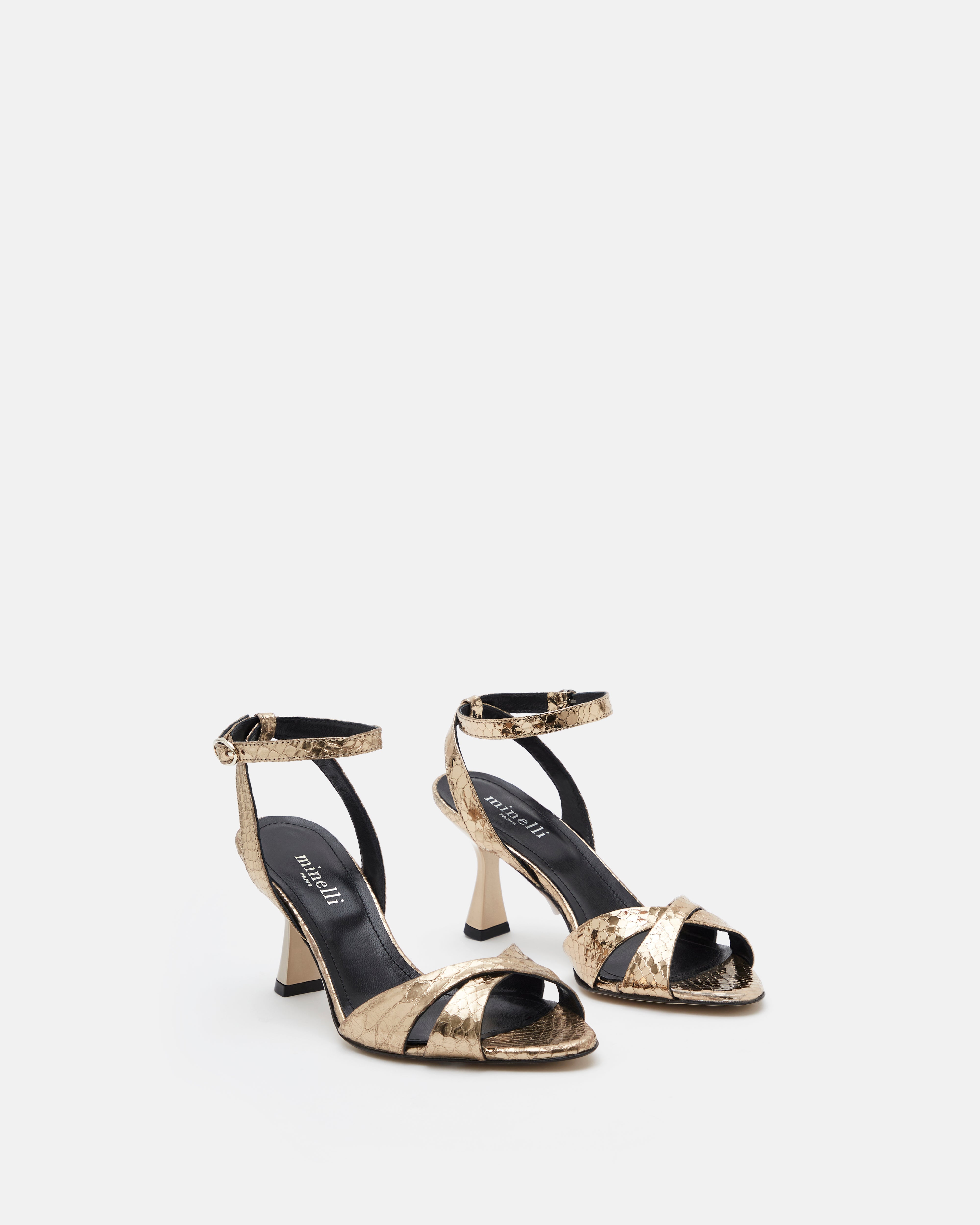 SANDALES NOEMIE/MET PLATINE