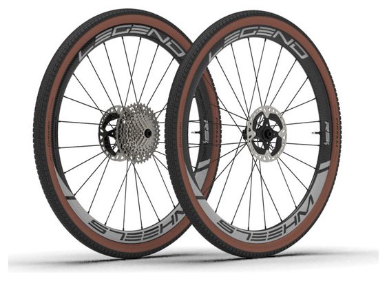 Paire de Roues Legend Wheels 39H RS⁴  - 12X100 - 12X142mm - Legend RS - Disc Centerlock - Campagnolo