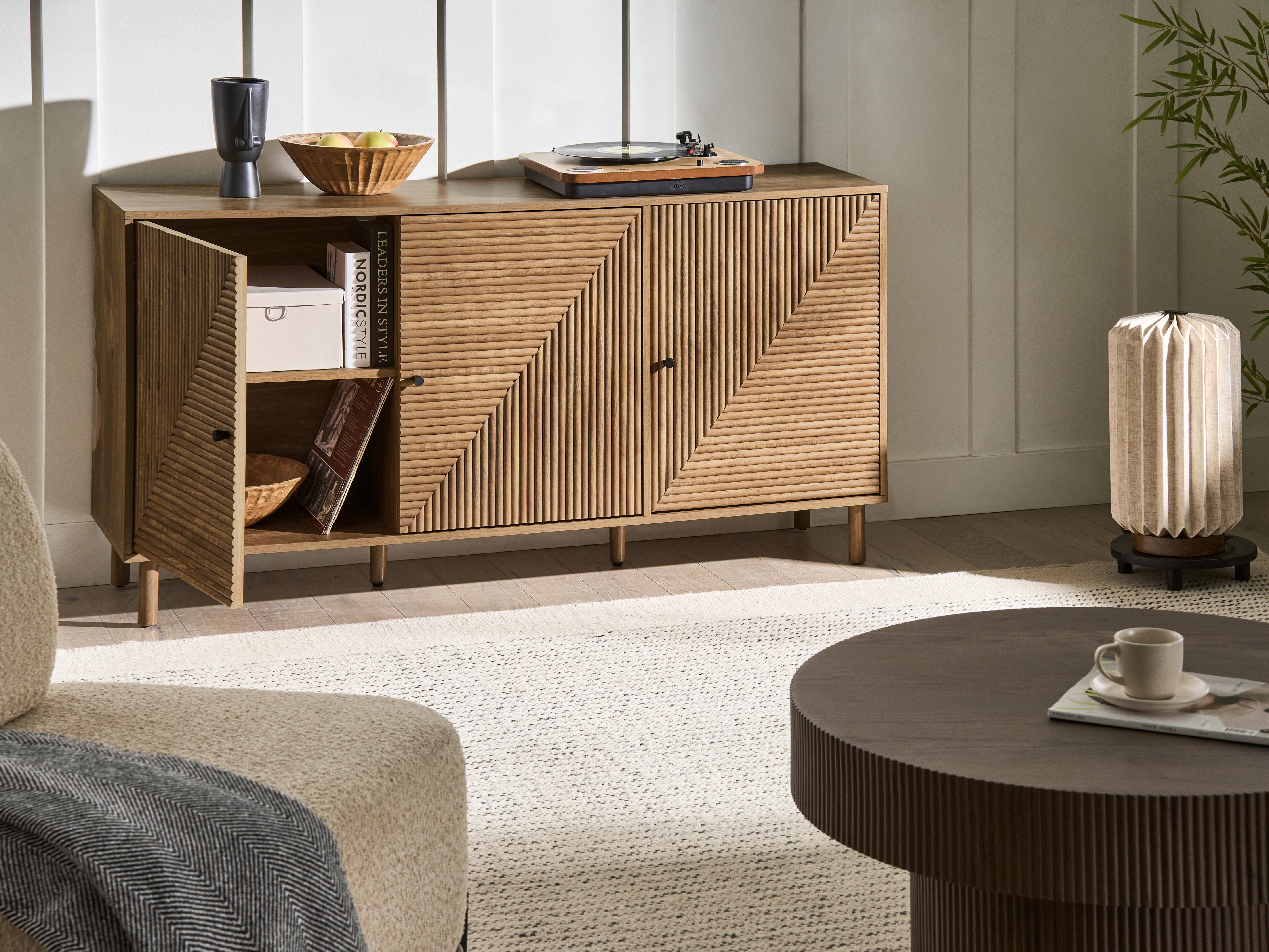 Dressoir met 3 deuren RONGE Lichtbruin