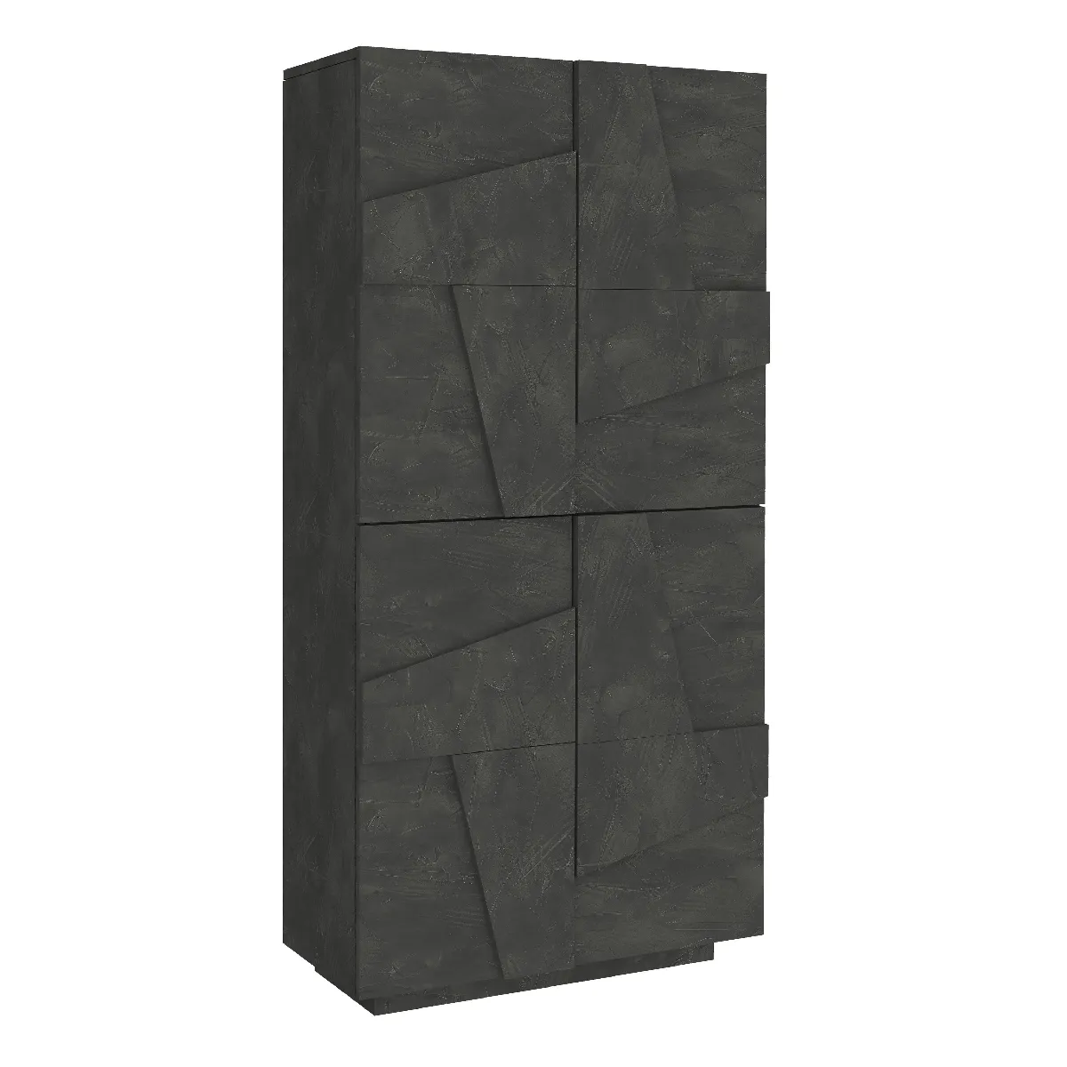 Alter Étagère 4 Portes Gris Cendré