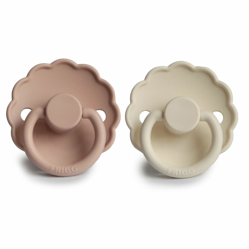 Frigg Fopspeen Daisy maat 2 6-18 mnd Blush Cream2 stuks