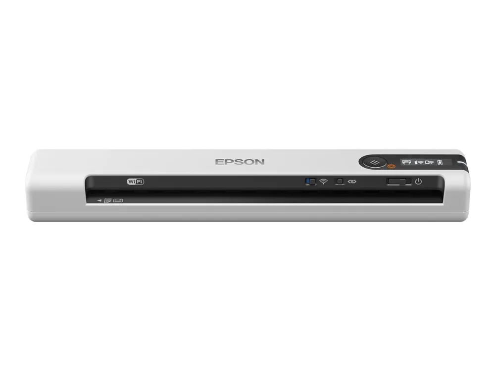 Epson WorkForce DS-80W - Dokumentscanner - Contact Image Sensor (CIS) - A4 - 600 dpi x 600 dpi - op til 15 ppm (mono) / op til 15 ppm (farve) - op til 300 scanninger pr. dag - USB 2.0, Wi-Fi(n)