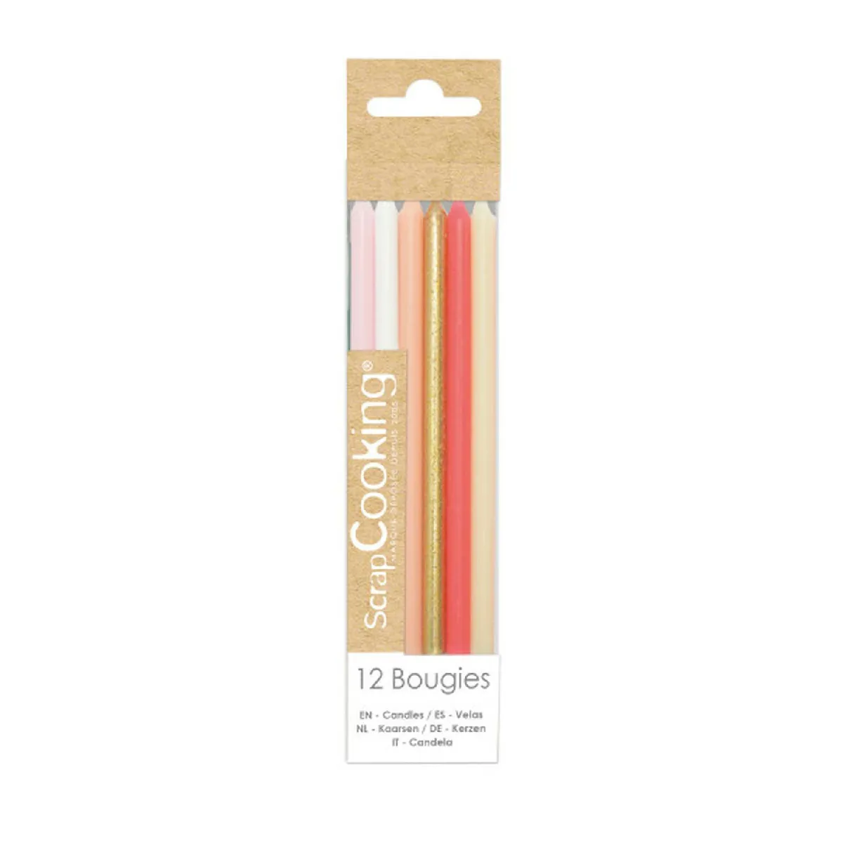 ScrapCooking Bougies rose & or
