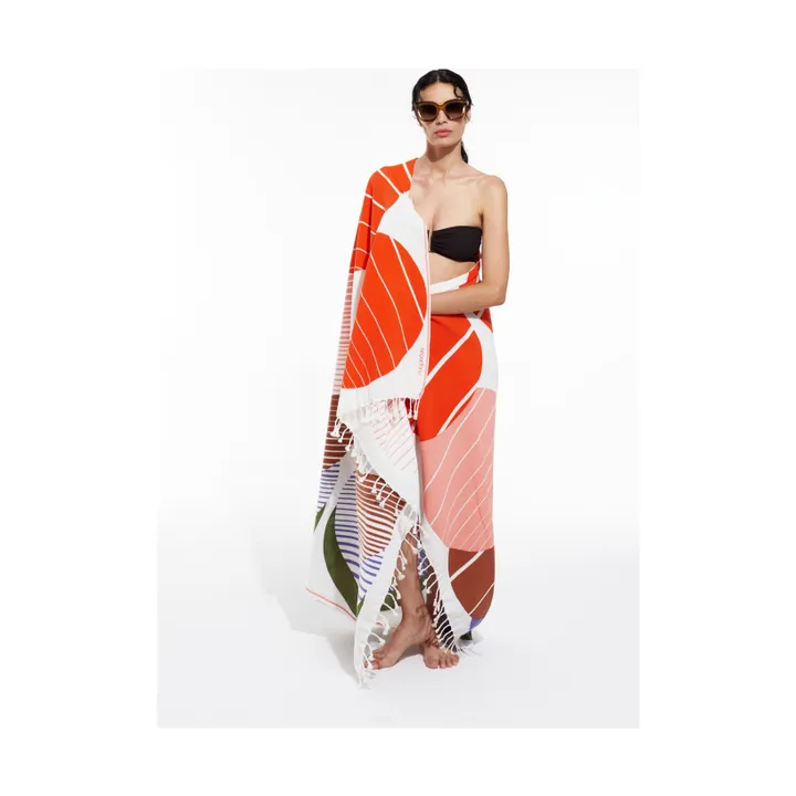 Mapoésie Drap de plage Cinétique | Orange