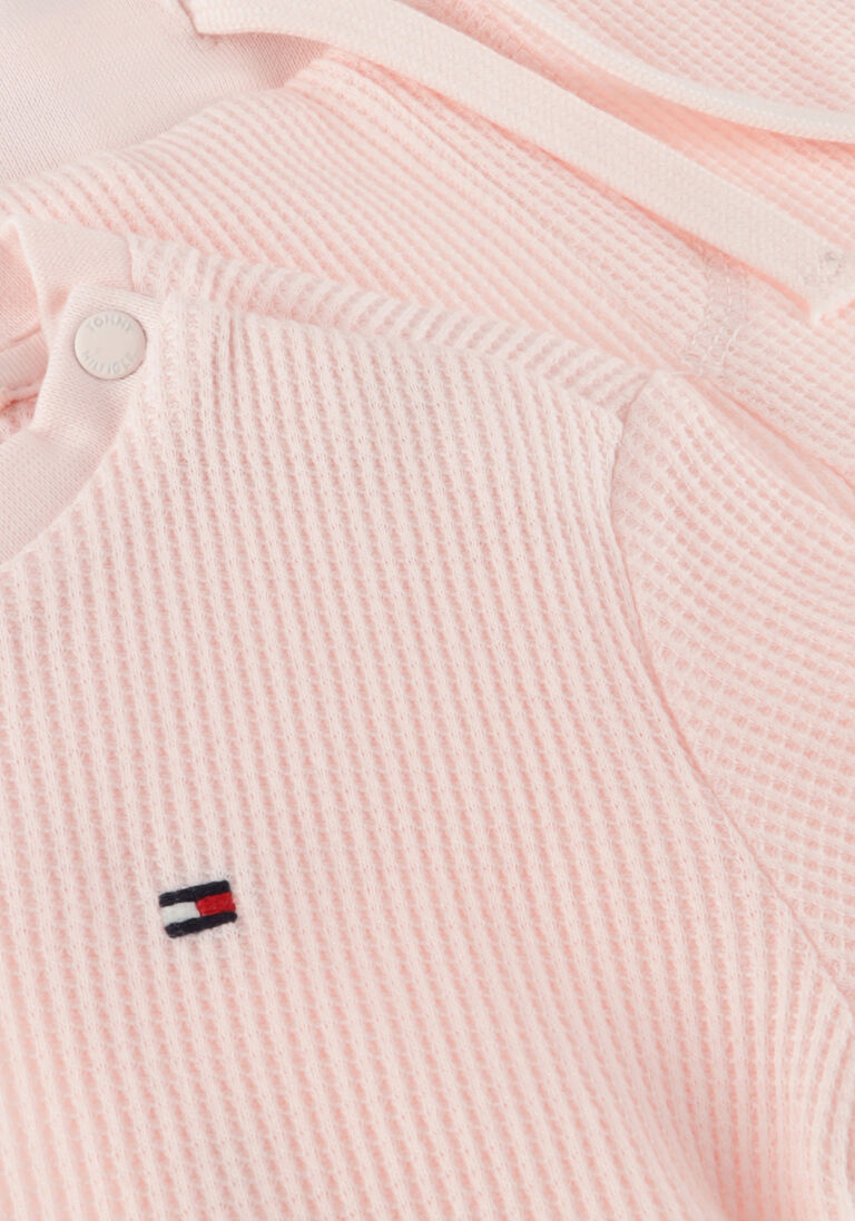 TOMMY HILFIGER lichtroze tommy hilfiger  baby waffle sweatshorts set