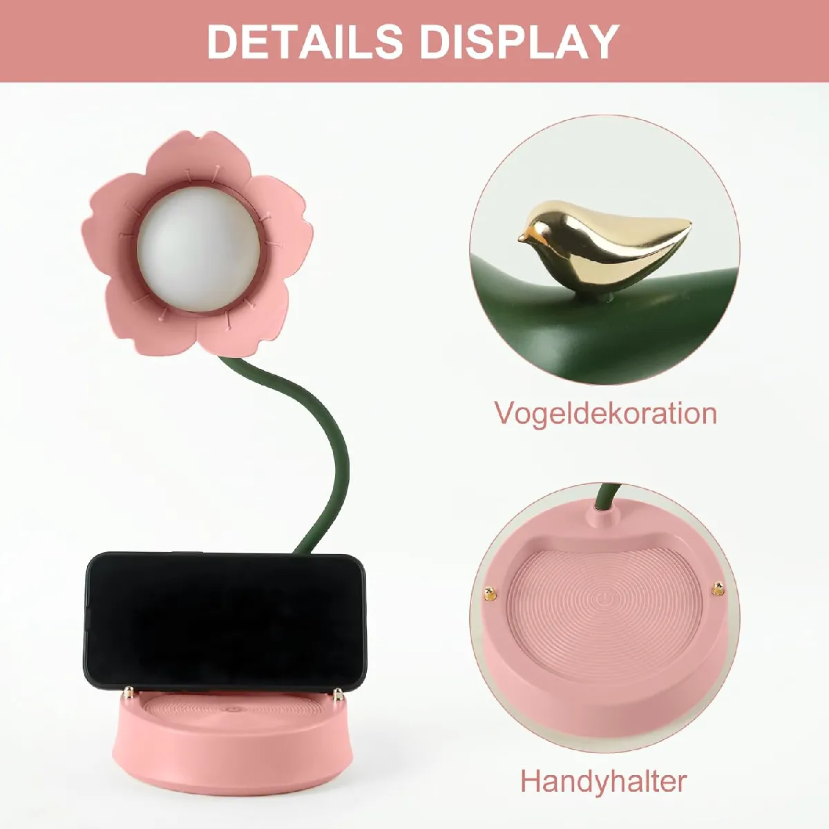 Générique Lampe de Bureau Tactile - Rose