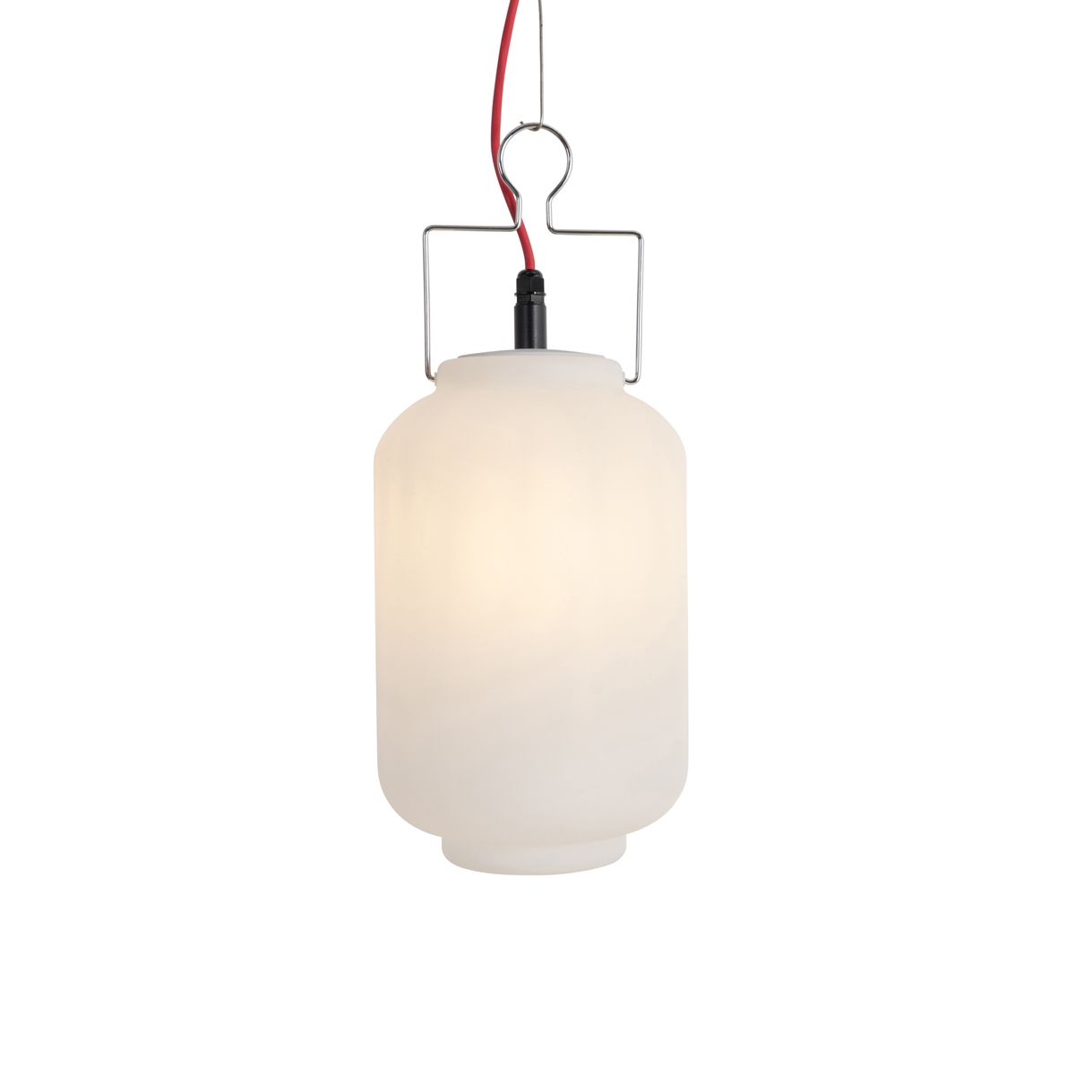 Smart buiten hanglamp wit 20cm met rode stekker incl. Wifi A60 - Pion