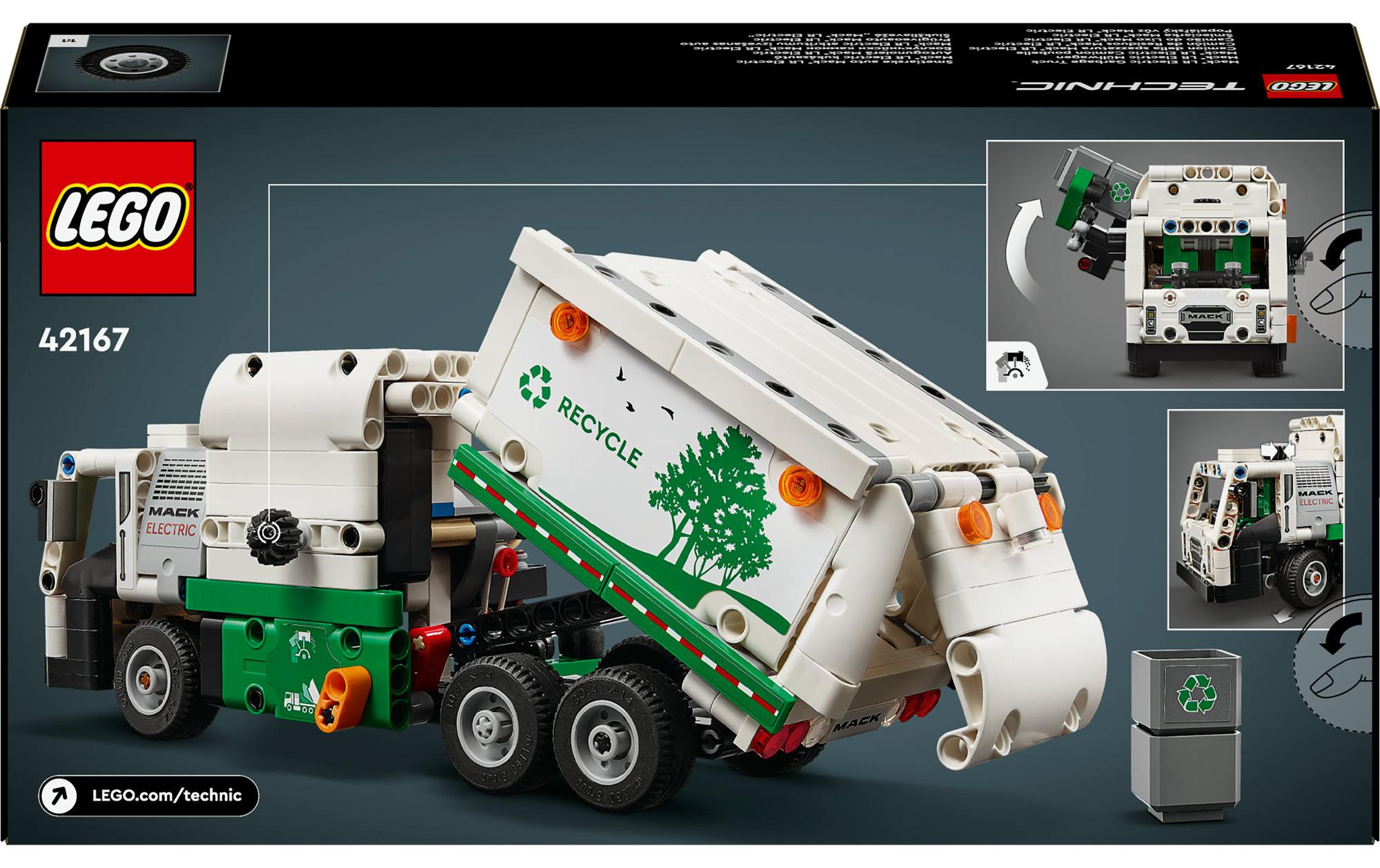 Technic Mack LR Electric Müllwagen 42167Bau- und Spielset mit realistischen Details