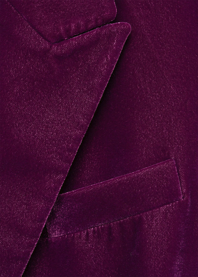 MANGO Velvet blazer Bright pink