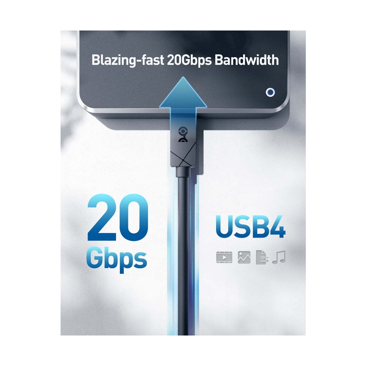 Cable Matters 1,8 m USB4 20 Gbps 8K60Hz 4K120Hz PD100W Designet for Microsoft Surface kompatibel med Thunderbolt 4 og 3