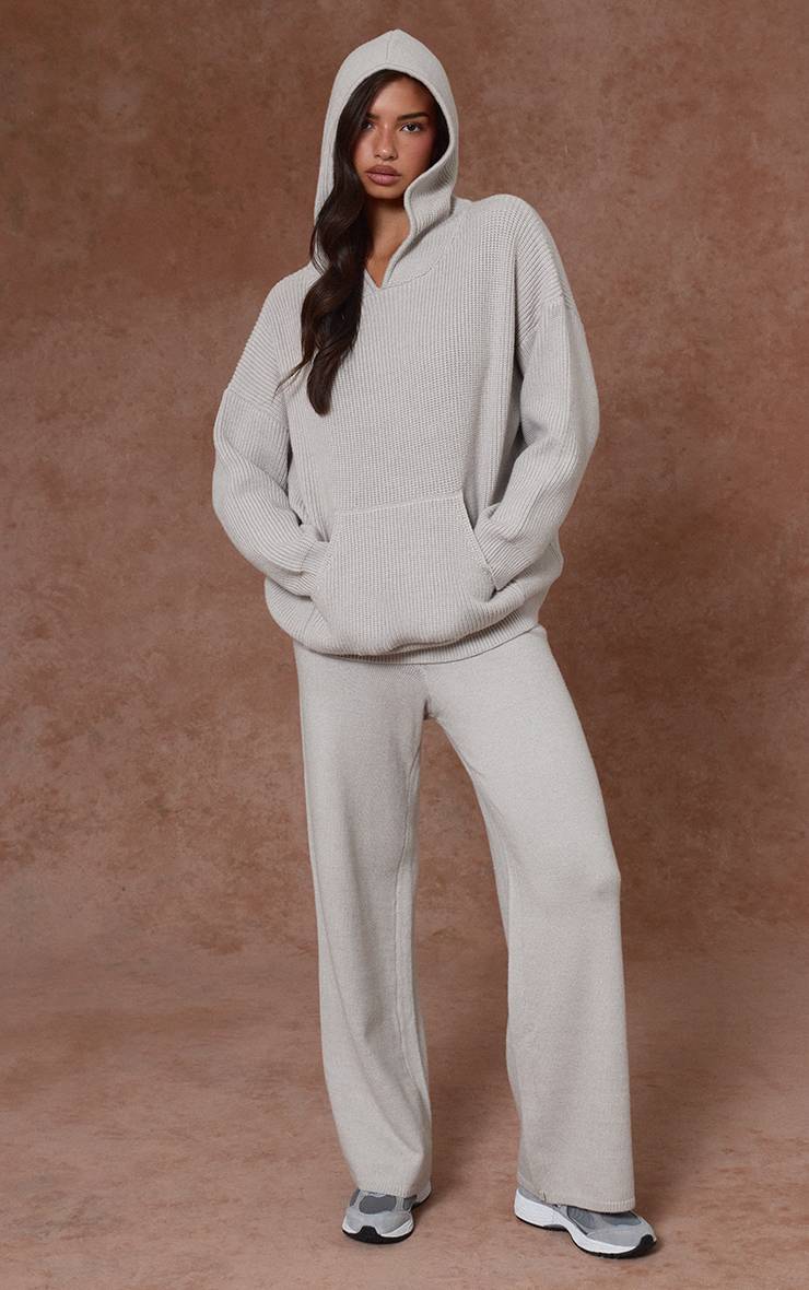 Gris Sweat À Casynthétiqueche Oversize En Maille