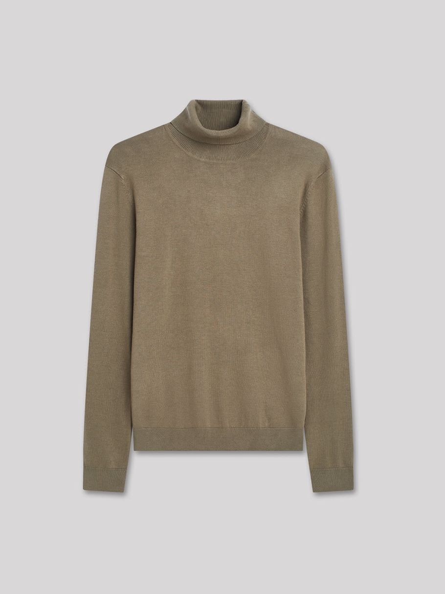 Pull col roulé en viscose certifiée