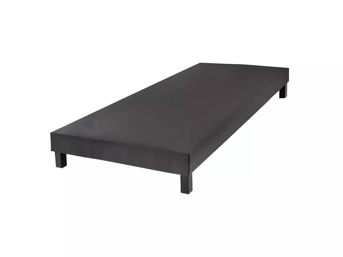 BELLECOUR LITERIE | Sommier tapissier CAPUCINE 90x200 cm | Epaisseur 13 cm | Gris anthracite (pieds non inclus)