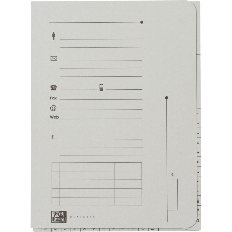 Chemise index OXFORD 23,5 x 31,5 cm couleurs assorties vives  - Paquet de 25