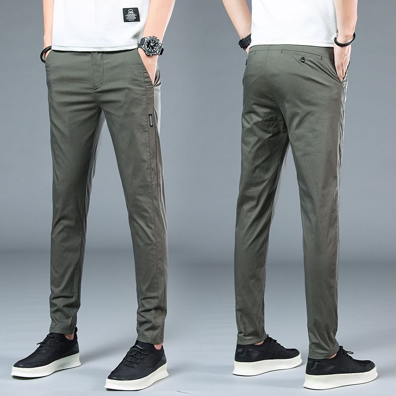 Denimic - Slim Fit Broek met Hoge Taille