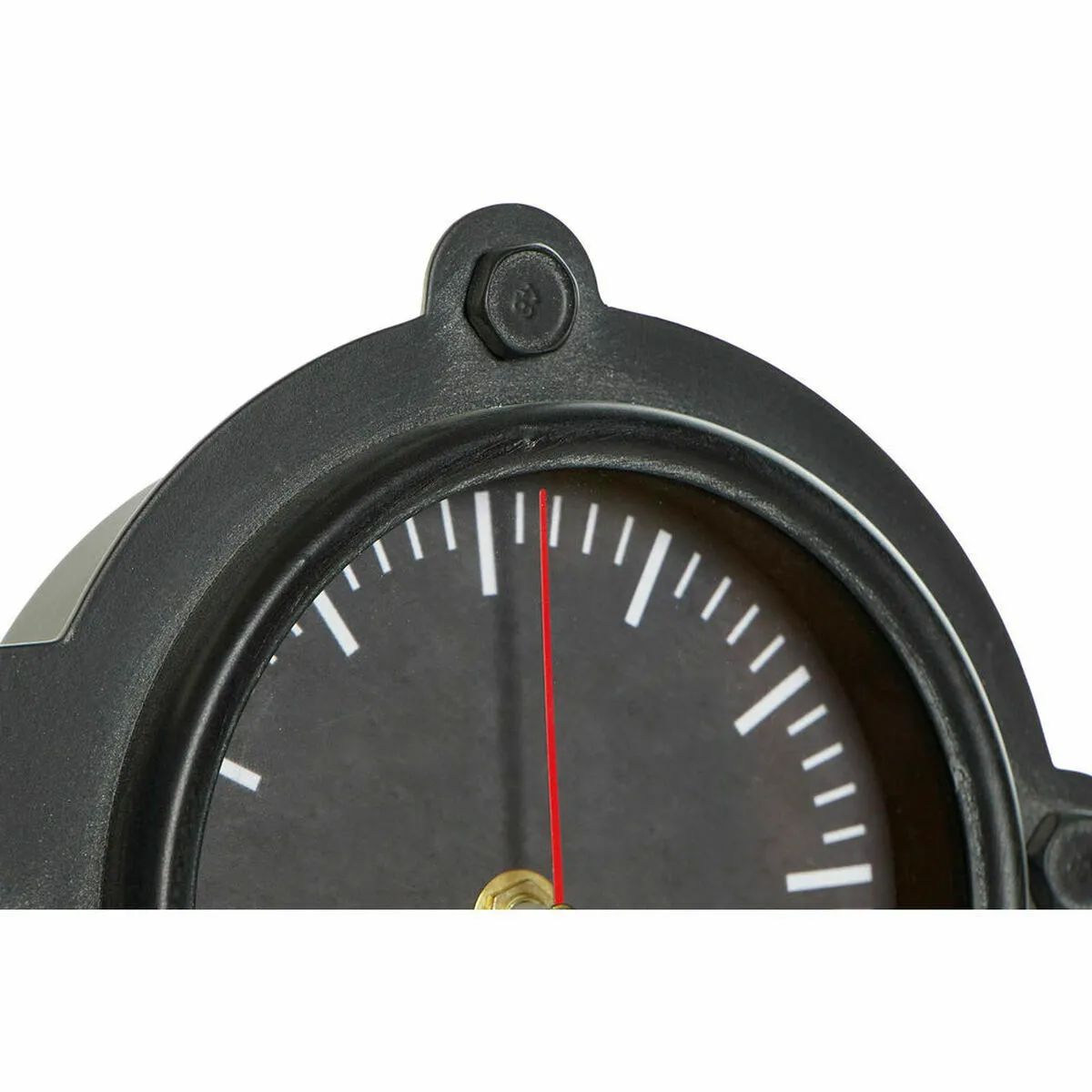 DKD Home Decor Horloge de Table Verre Noir Doré