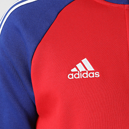 Veste Zippée A Bandes FC Bayern H67174 Rouge Bleu Roi
